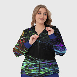 Женский 3D-костюм Абстрактные Частицы, цвет: 3D-синий — фото 2