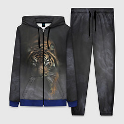 Женский 3D-костюм Тигр в тумане, цвет: 3D-синий