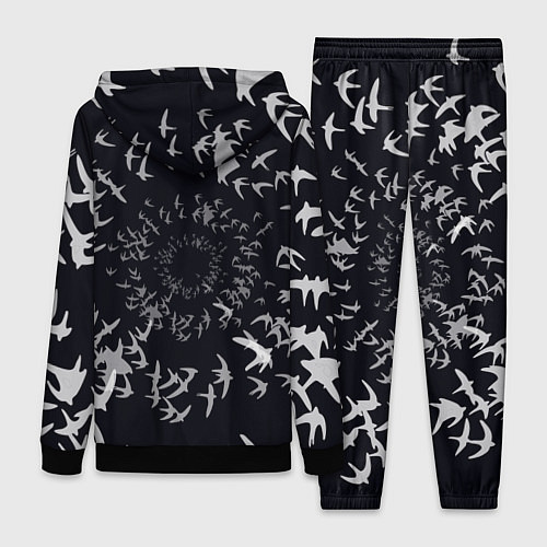 Женский костюм Веер птиц / 3D-Черный – фото 2