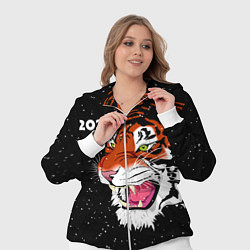 Женский 3D-костюм Рычащий Тигр и Снегопад 2022, цвет: 3D-белый — фото 2