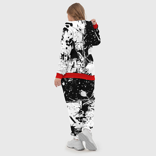 Женский костюм GEOMETRY DASH BLACK & WHITE SMILE / 3D-Красный – фото 5