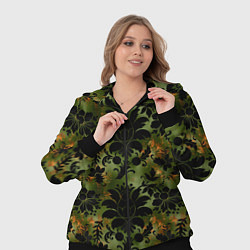 Женский 3D-костюм Темные тропические листья, цвет: 3D-черный — фото 2