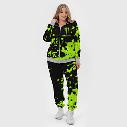 Женский 3D-костюм Monster Energy green, цвет: 3D-меланж — фото 2