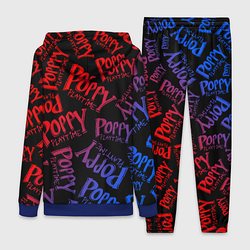 Женский костюм POPPY PLAYTIME LOGO NEON, ХАГИ ВАГИ / 3D-Синий – фото 2