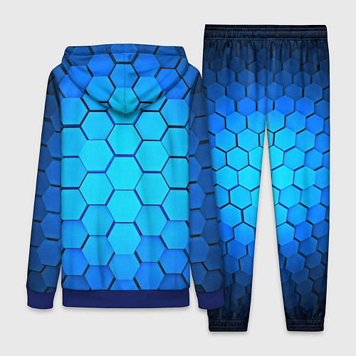 Женский костюм Неоновые 3D ПЛИТЫ / 3D-Синий – фото 2