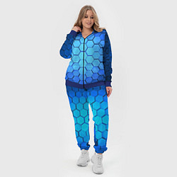 Женский 3D-костюм Неоновые 3D ПЛИТЫ, цвет: 3D-синий — фото 2
