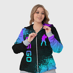 Женский 3D-костюм CS GO NEON SYMBOL STYLE SKIN КС ГО НЕОН, цвет: 3D-меланж — фото 2