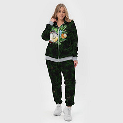 Женский 3D-костюм Пока Часы 12 бьют Новогодний Паттерн, цвет: 3D-меланж — фото 2