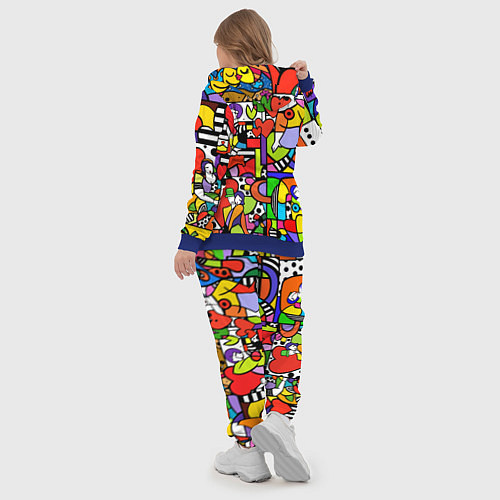 Женский костюм Romero Britto - love collage / 3D-Синий – фото 5