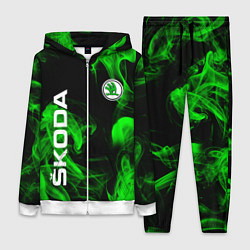 Женский 3D-костюм Skoda: Green Smoke, цвет: 3D-белый