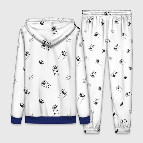 Женский костюм Паттерн - кошачьи лапки 3D / 3D-Синий – фото 2