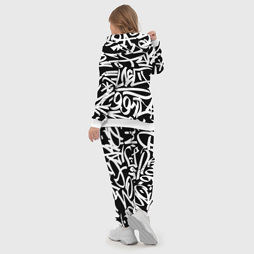 Женский костюм КРУТОЕ ГРАФФИТИ Я РЭПЕР / 3D-Белый – фото 5