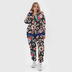 Женский 3D-костюм Алиса в стране чудес - карты и время, цвет: 3D-синий — фото 2