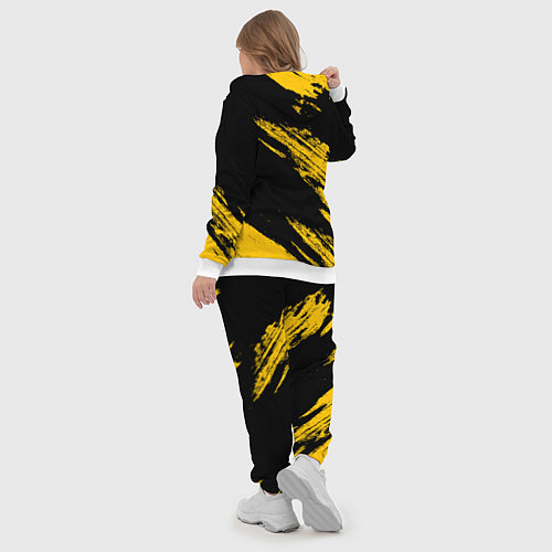 Женский костюм BLACK AND YELLOW GRUNGE ГРАНЖ / 3D-Белый – фото 5