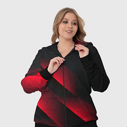 Женский 3D-костюм Red Fade 3D Красный градиент, цвет: 3D-черный — фото 2
