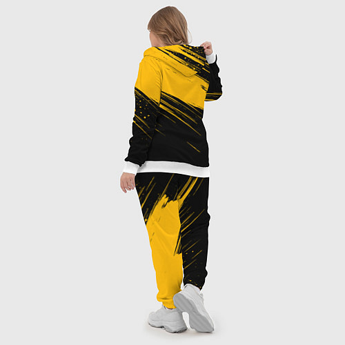 Женский костюм Black and yellow grunge / 3D-Белый – фото 5