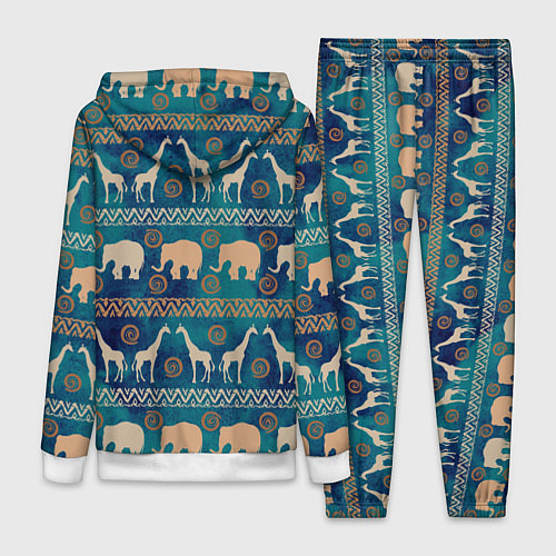 Женский костюм Жирафы и слоны / 3D-Белый – фото 2