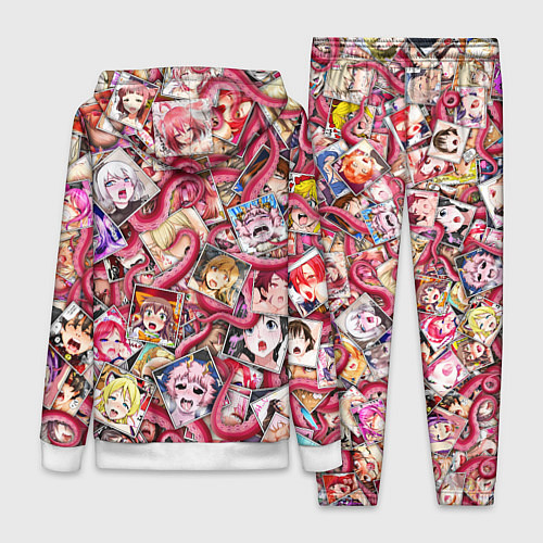 Женский костюм Ахегао с щупальцами в цвете / 3D-Белый – фото 2