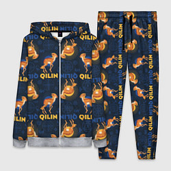 Женский костюм Фантастические Твари Qilin паттерн