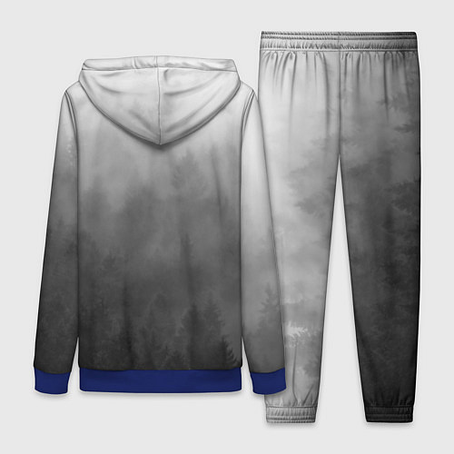 Женский костюм Темный лес - туман / 3D-Синий – фото 2