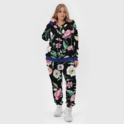 Женский 3D-костюм Цветы Нарисованные от Руки, цвет: 3D-синий — фото 2