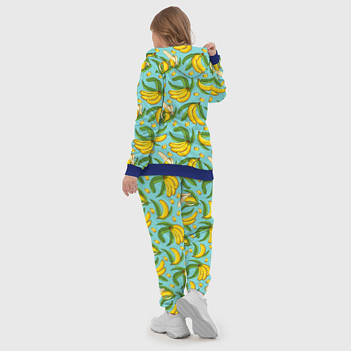 Женский костюм Banana pattern Summer Fashion 2022 / 3D-Синий – фото 5