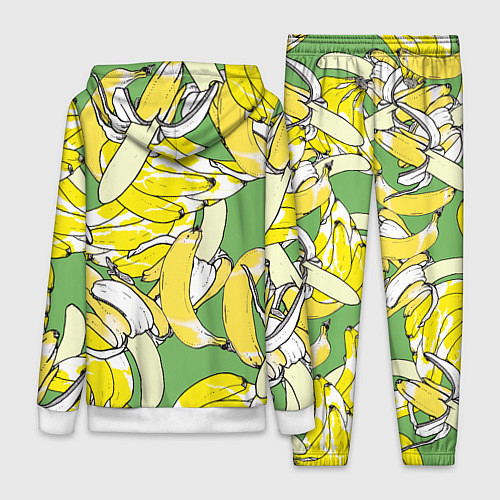 Женский костюм Banana pattern Summer Food / 3D-Белый – фото 2