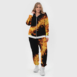 Женский 3D-костюм Огонь Стихия, цвет: 3D-белый — фото 2