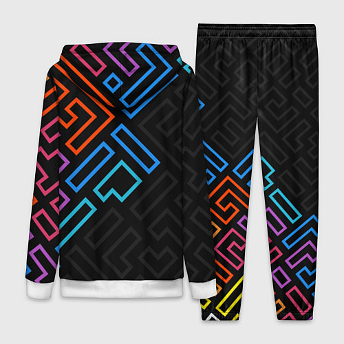 Женский костюм НЕОНОВЫЕ ФИГУРЫ НЕОН / 3D-Белый – фото 2