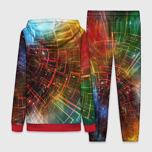 Женский костюм Portal - Neon Space - туннель из энергетических па / 3D-Красный – фото 2