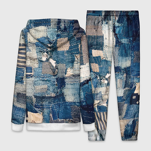 Женский костюм Patchwork Jeans Осень Зима 2023 / 3D-Белый – фото 2