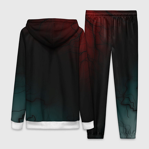 Женский костюм The witcher Волк Черные Молнии / 3D-Белый – фото 2