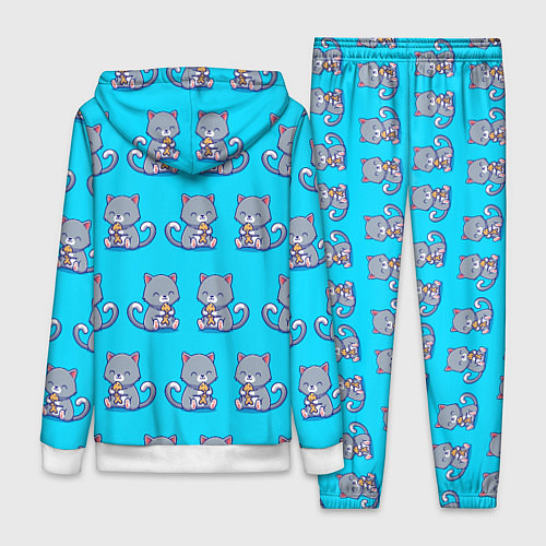 Женский костюм Милые котики паттерн / 3D-Белый – фото 2