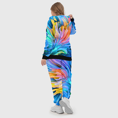 Женский костюм Красочный абстрактный паттерн Лето Colorful Abstra / 3D-Черный – фото 5