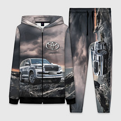 Женский 3D-костюм Toyota Land Cruiser 200 среди скал, цвет: 3D-черный