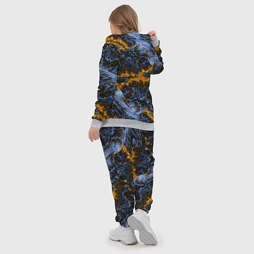 Женский костюм Оранжево-Синяя Вулканическая Лава / 3D-Меланж – фото 5