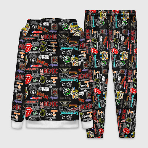 Женский костюм LEGENDARY ROCK BANDS / 3D-Белый – фото 2