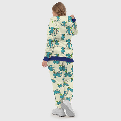 Женский костюм Милые зеленые человечки / 3D-Синий – фото 5