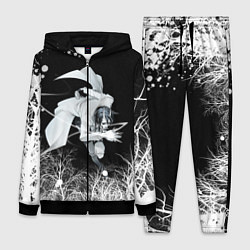 Женский 3D-костюм Белый Неон над лесом White Neon, цвет: 3D-черный