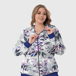 Женский 3D-костюм Цветы Серый Букет, цвет: 3D-синий — фото 2