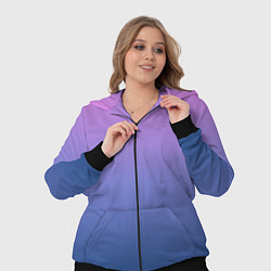 Женский 3D-костюм PINK-BLUE GRADIENT ГРАДИЕНТ, цвет: 3D-черный — фото 2