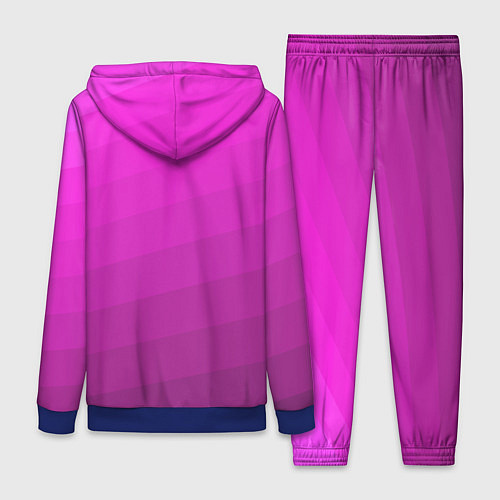 Женский костюм Розовый неоновый полосатый узор Pink neon / 3D-Синий – фото 2
