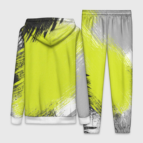 Женский костюм Sports club gray green pattern / 3D-Белый – фото 2