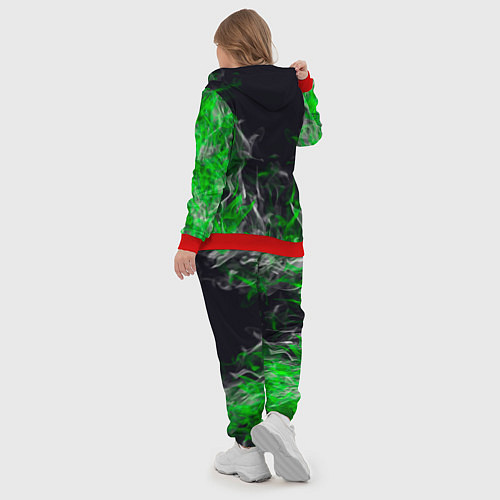 Женский костюм Pubg - зелёное пламя / 3D-Красный – фото 5