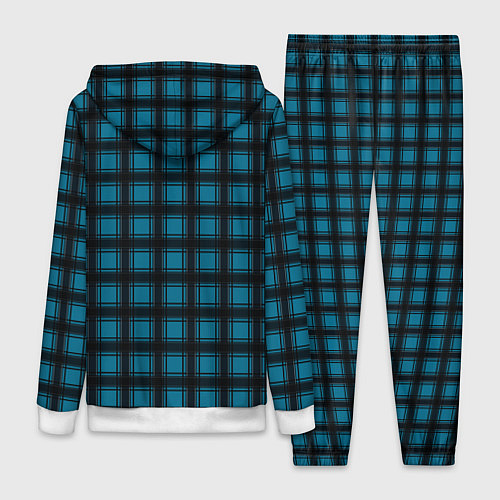 Женский костюм Black and blue plaid / 3D-Белый – фото 2