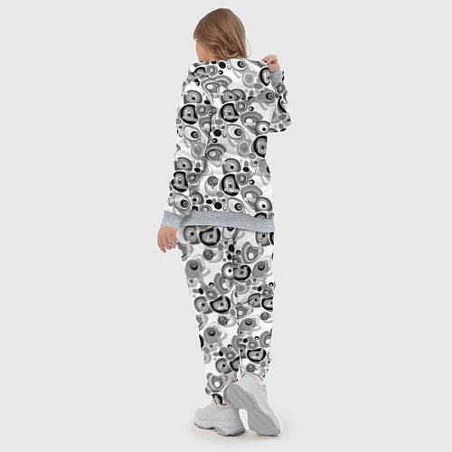 Женский костюм Black and white sport pattern / 3D-Меланж – фото 5