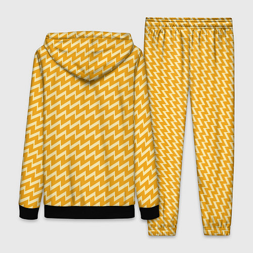 Женский костюм Желтые зиг-заги / 3D-Черный – фото 2
