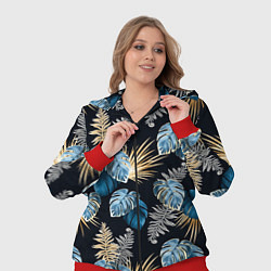 Женский 3D-костюм Свет неоновых листьев, цвет: 3D-красный — фото 2