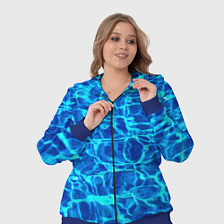 Женский 3D-костюм Текстура поверхности воды, цвет: 3D-синий — фото 2