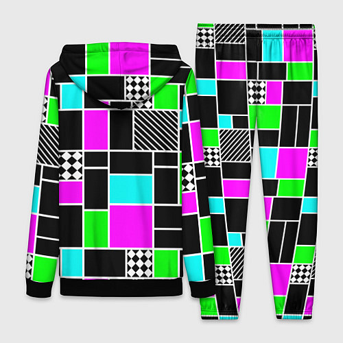 Женский костюм Неоновый геометрический узор на черном / 3D-Черный – фото 2